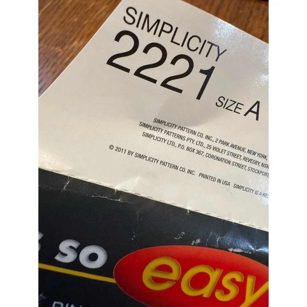 Simplicity Sewing Pattern 2221 Misses Empire Pullover Tops Sizes 10-18 Easy